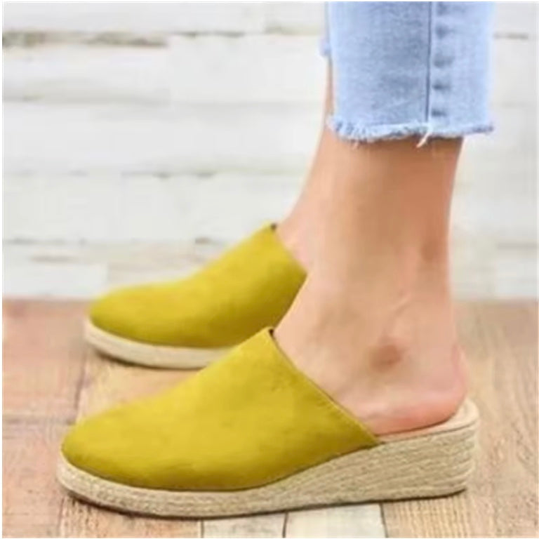 Women's Neutral Leather Wedge Sandals