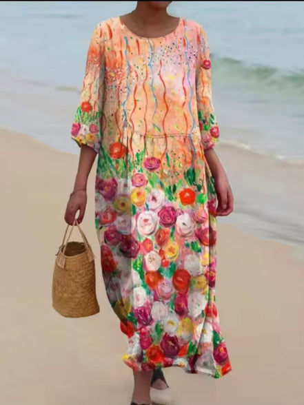 Women's Floral Cotton Dress