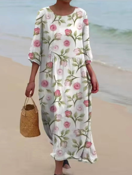 Women's Floral Cotton Dress