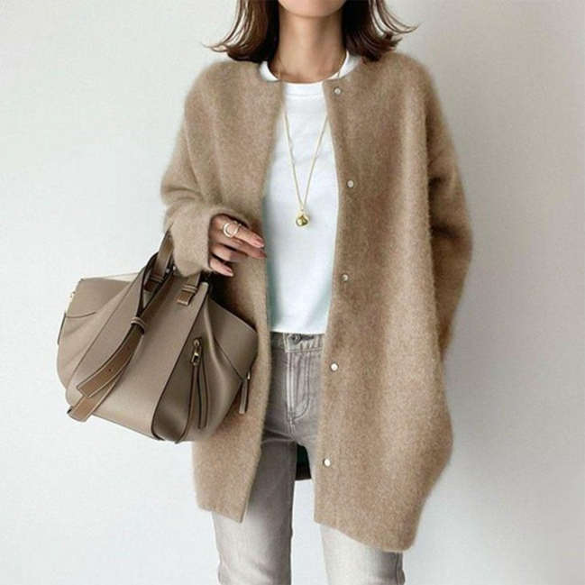 Women's Solid Cashmere Cardigan