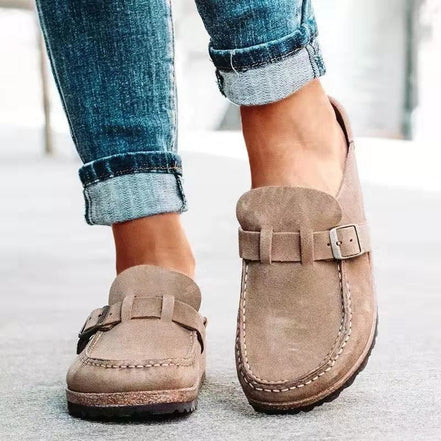 Women's Black Leather Orthopaedic Loafers