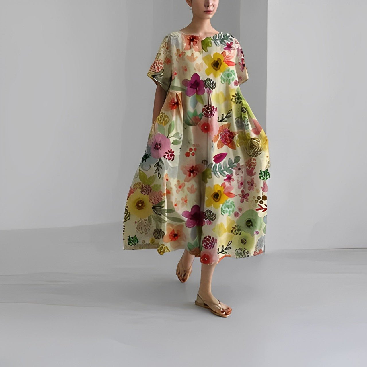 Women's Floral Cotton Dress
