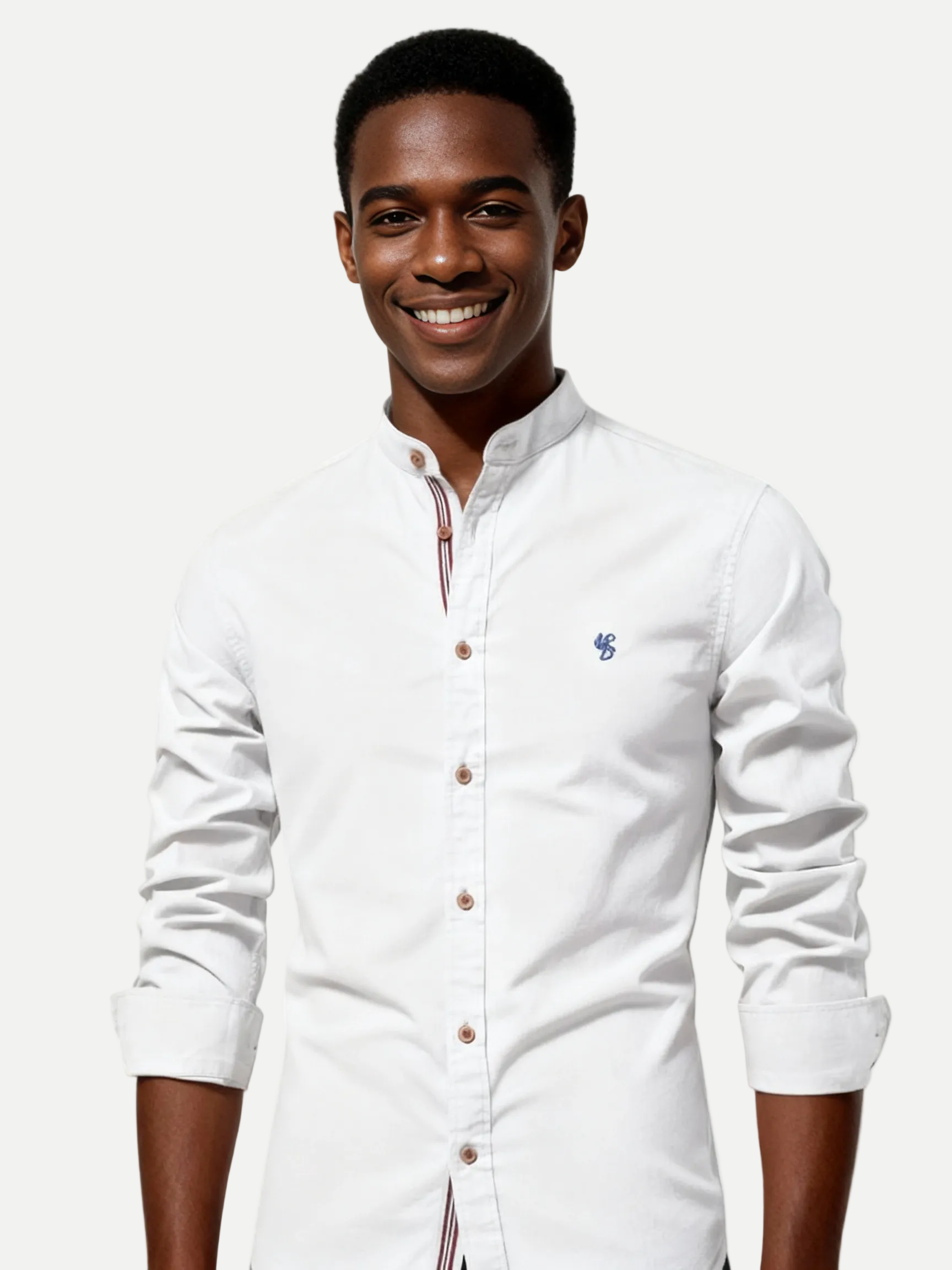 Men's Cotton Stand Collar Shirt