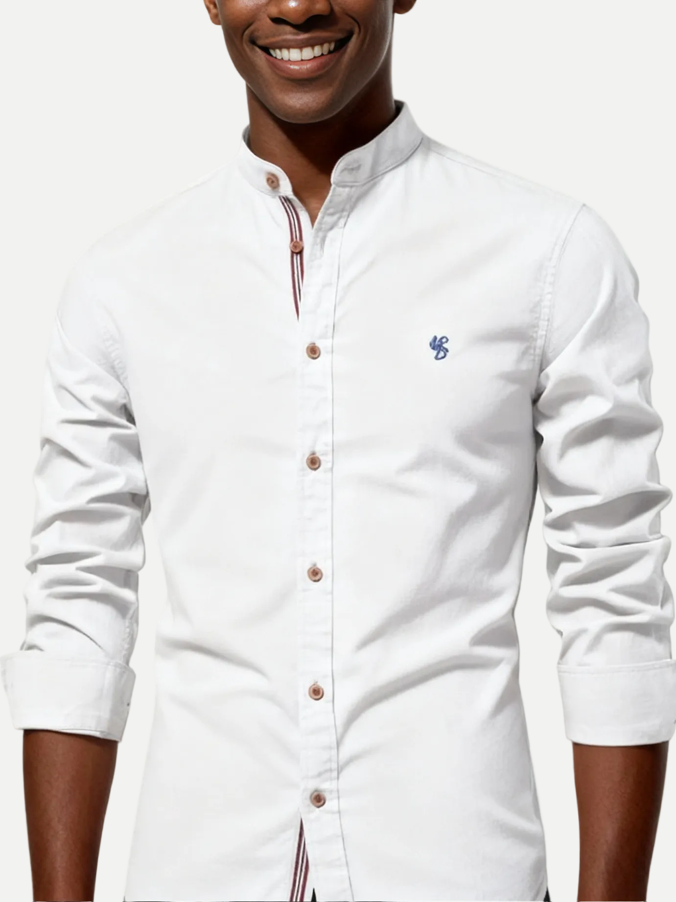 Men's Cotton Stand Collar Shirt