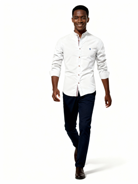 Men's Cotton Stand Collar Shirt