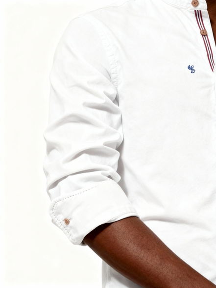 Men's Cotton Stand Collar Shirt
