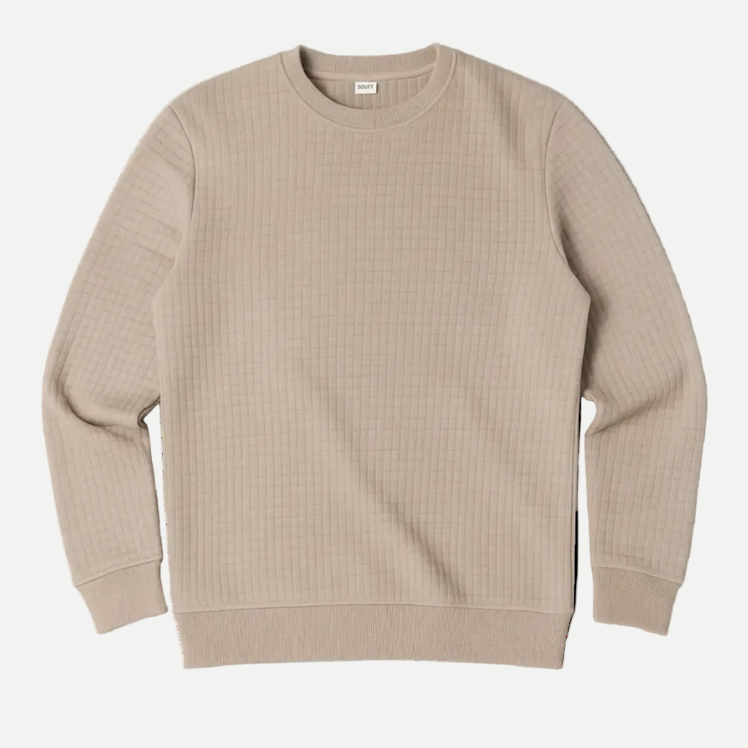 Men's Plaid Knit Pullover Sweatshirt