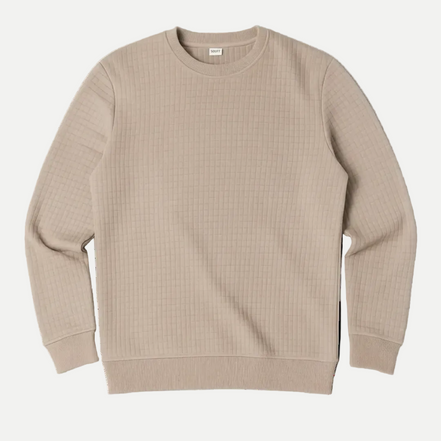 Men's Plaid Knit Pullover Sweatshirt