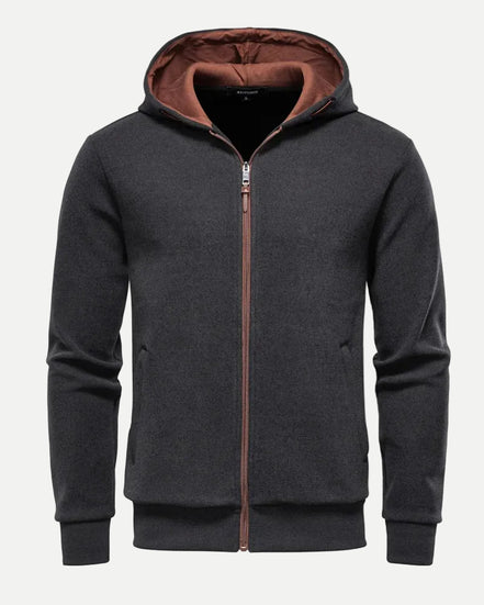 Men's Thick Hooded Zip Sweatshirt