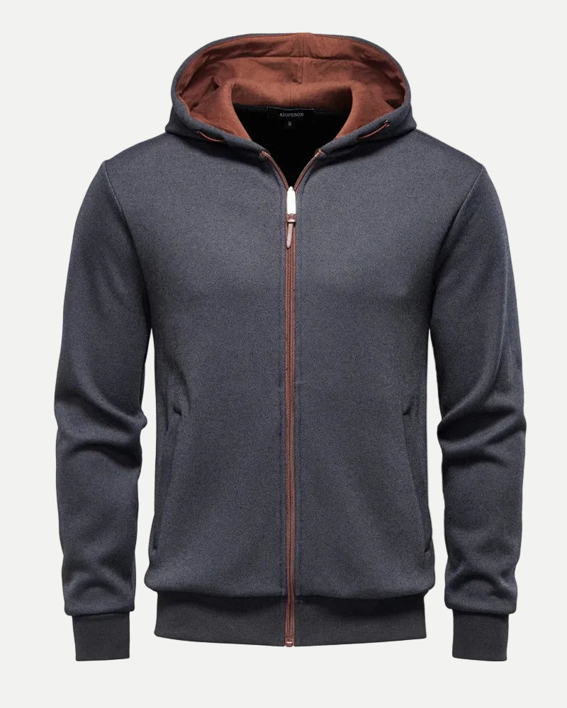 Men's Thick Hooded Zip Sweatshirt