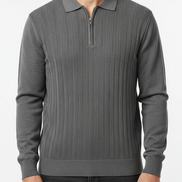 Men's Striped Polo Shirt Polyester