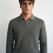 Men's Striped Polo Shirt Polyester