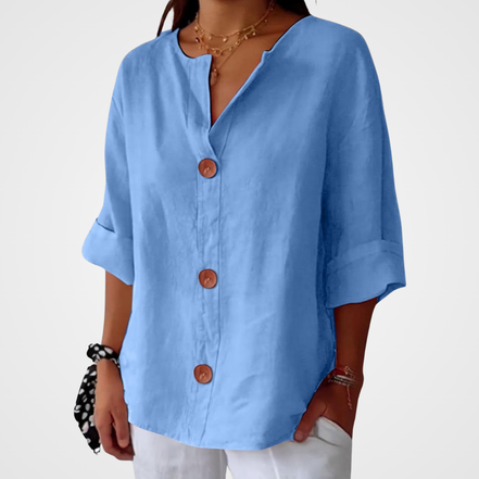 Women's Solid Cotton Blouse