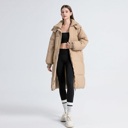 Women's Black Hooded Puffer Coat