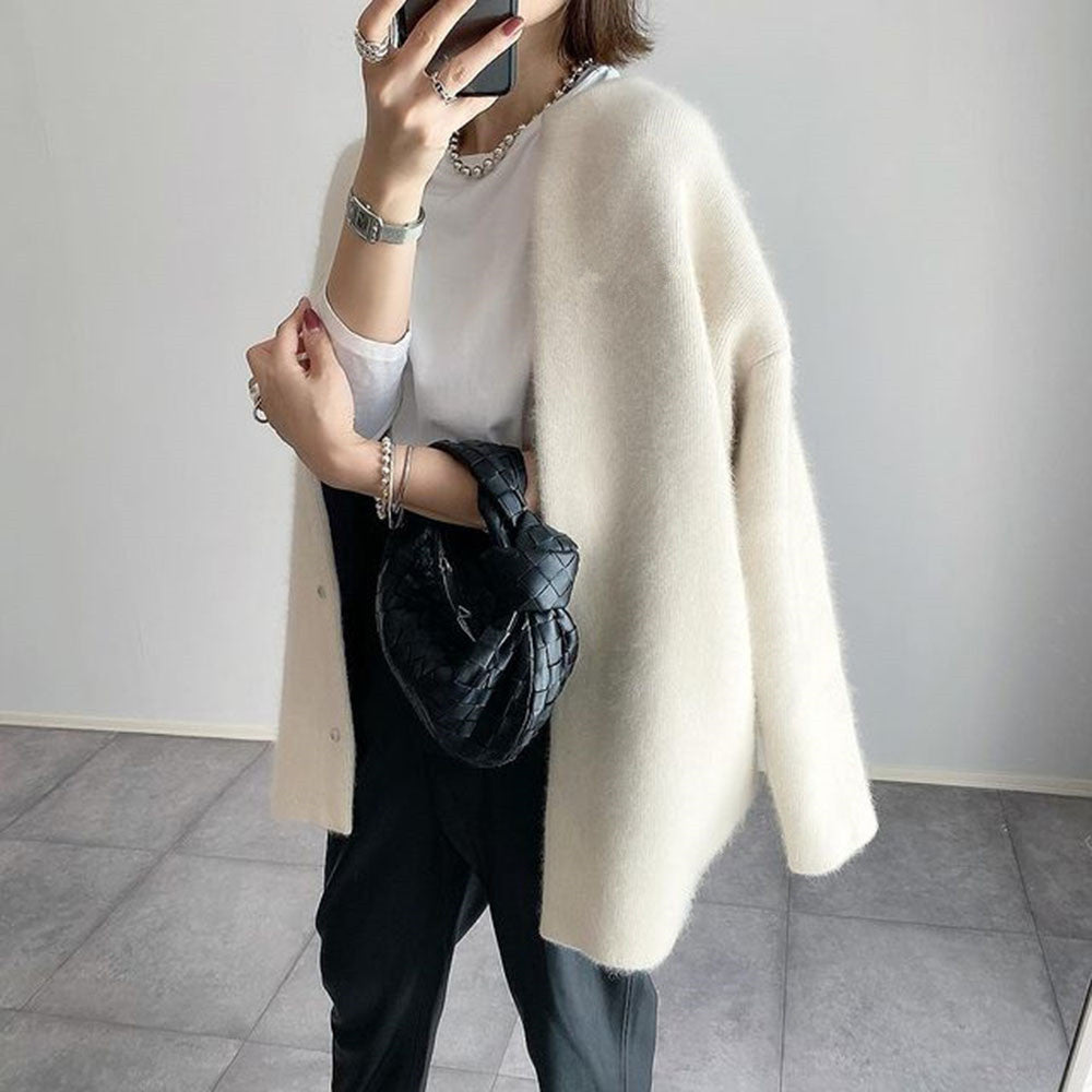 Women's Solid Cashmere Cardigan