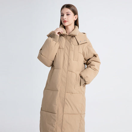 Women's Black Hooded Puffer Coat