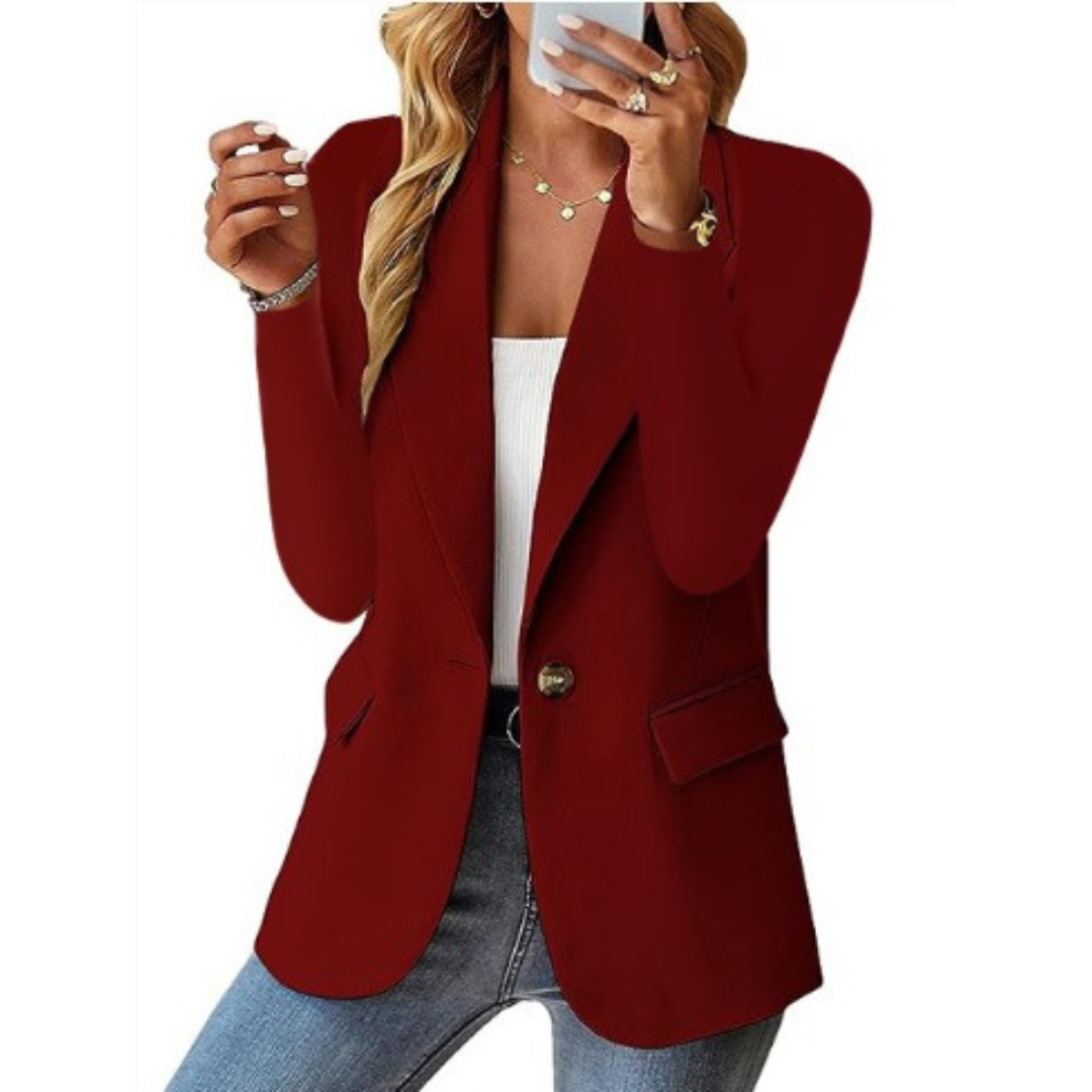 Women's Solid Wool Blazer