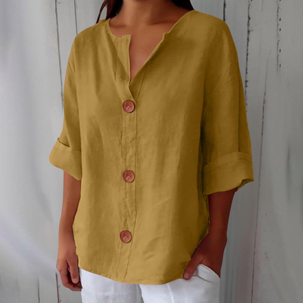 Women's Solid Cotton Blouse
