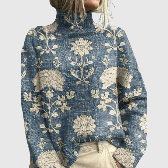 Women's Solid Knit Turtleneck Sweater