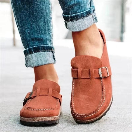 Women's Black Leather Orthopaedic Loafers