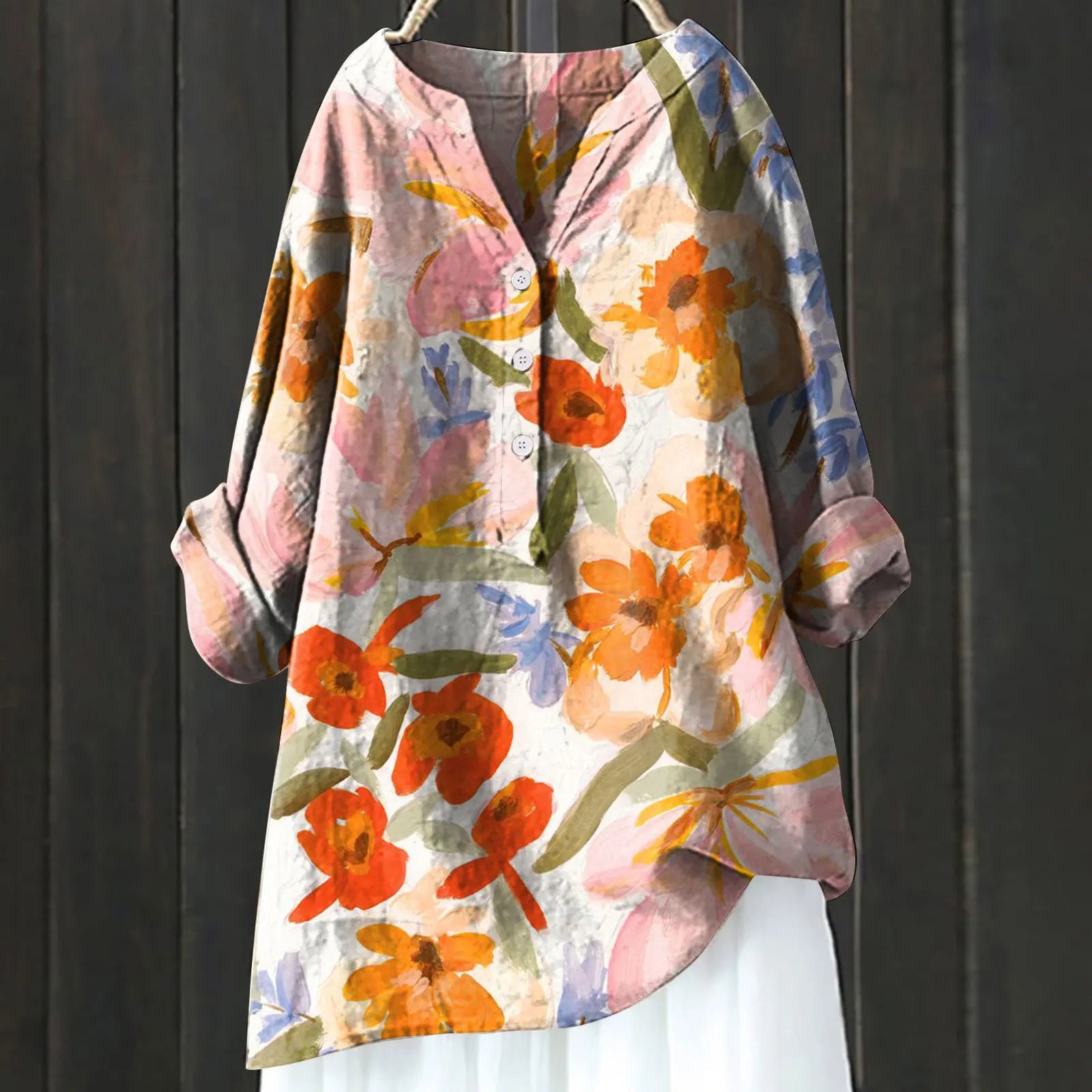 Women's Floral Cotton Blouse