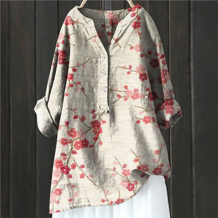 Women's Floral Cotton Blouse