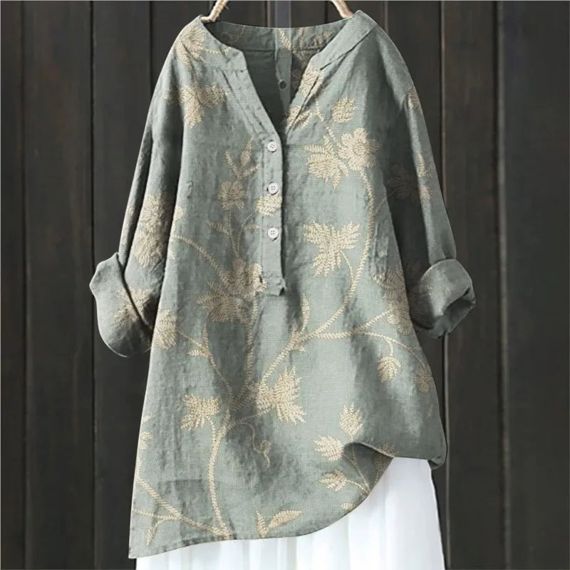 Women's Floral Cotton Blouse