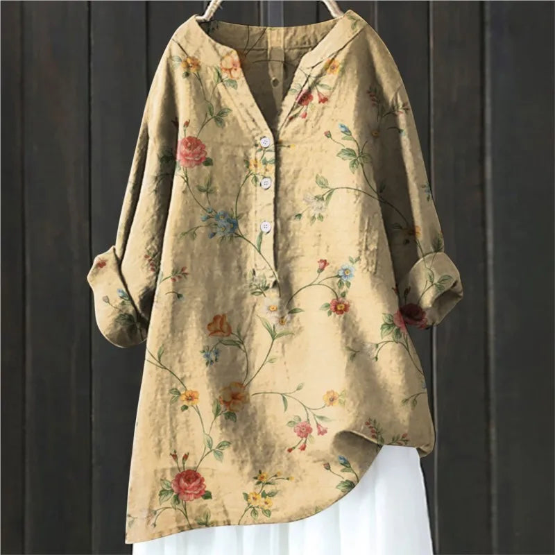Women's Floral Cotton Blouse