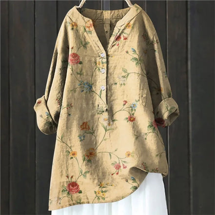 Women's Floral Cotton Blouse