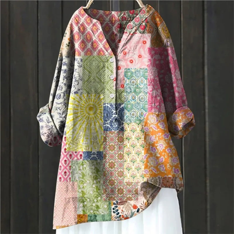 Women's Floral Cotton Blouse