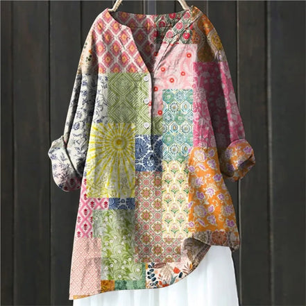 Women's Floral Cotton Blouse