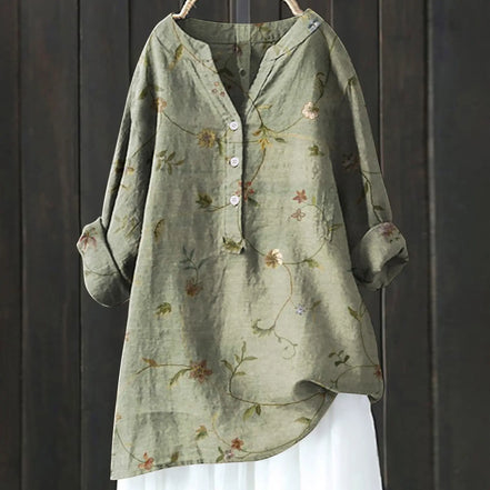 Women's Floral Cotton Blouse