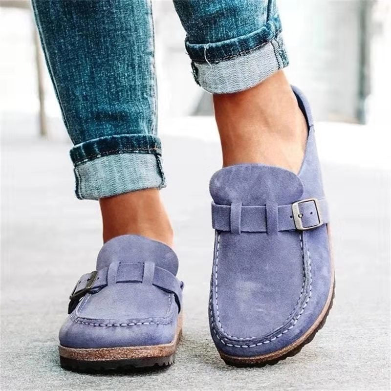 Women's Black Leather Orthopaedic Loafers
