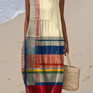 Women's Solid Art Midi Dress