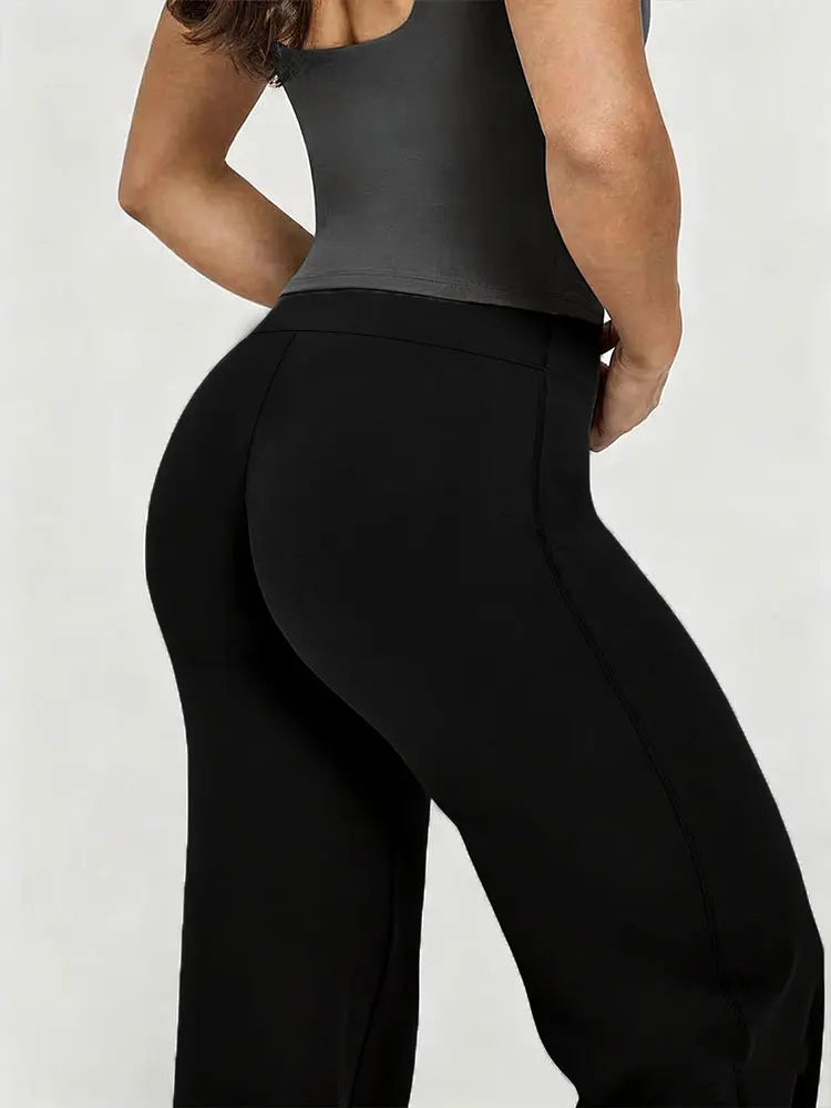 Women's Nude Soft Slim-Fit Yoga Pants for Gym & Running – Plus Size.
