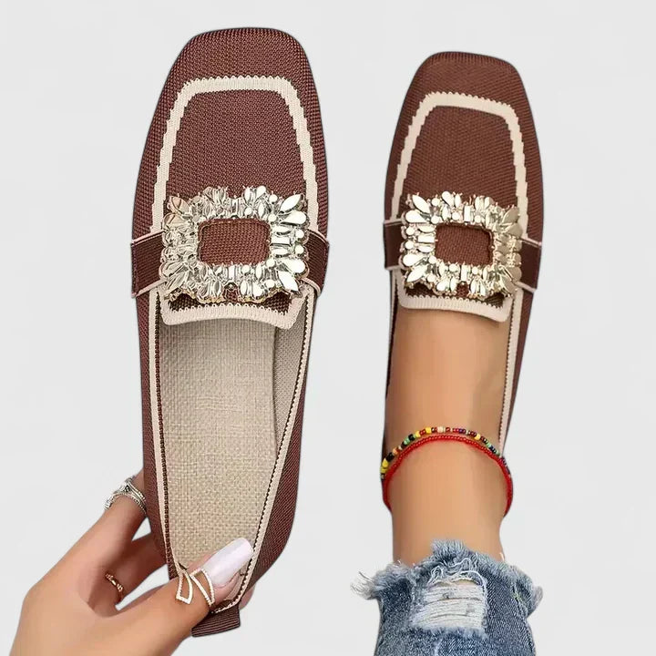 Women's Black Leather Loafers