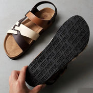 Women's Neutral Leather Sandals