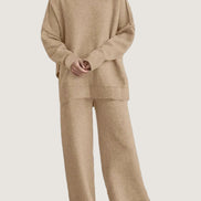 Women's Solid Knit Jumper Set