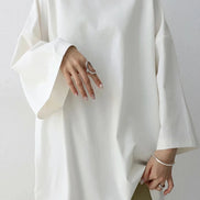 Women's Solid Cotton Blouse Shirt