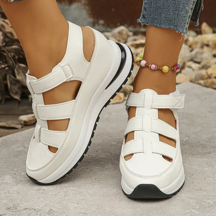 Women's Neutral Leather Sandals