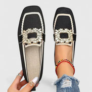 Women's Black Leather Loafers