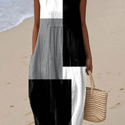Women's Solid Art Midi Dress