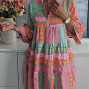 Women's Solid Crepe Swing Dress