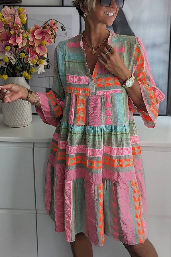 Women's Solid Crepe Swing Dress