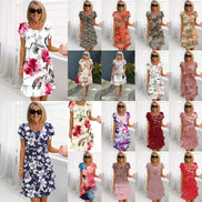 Women's Floral Chiffon Tiered Dress
