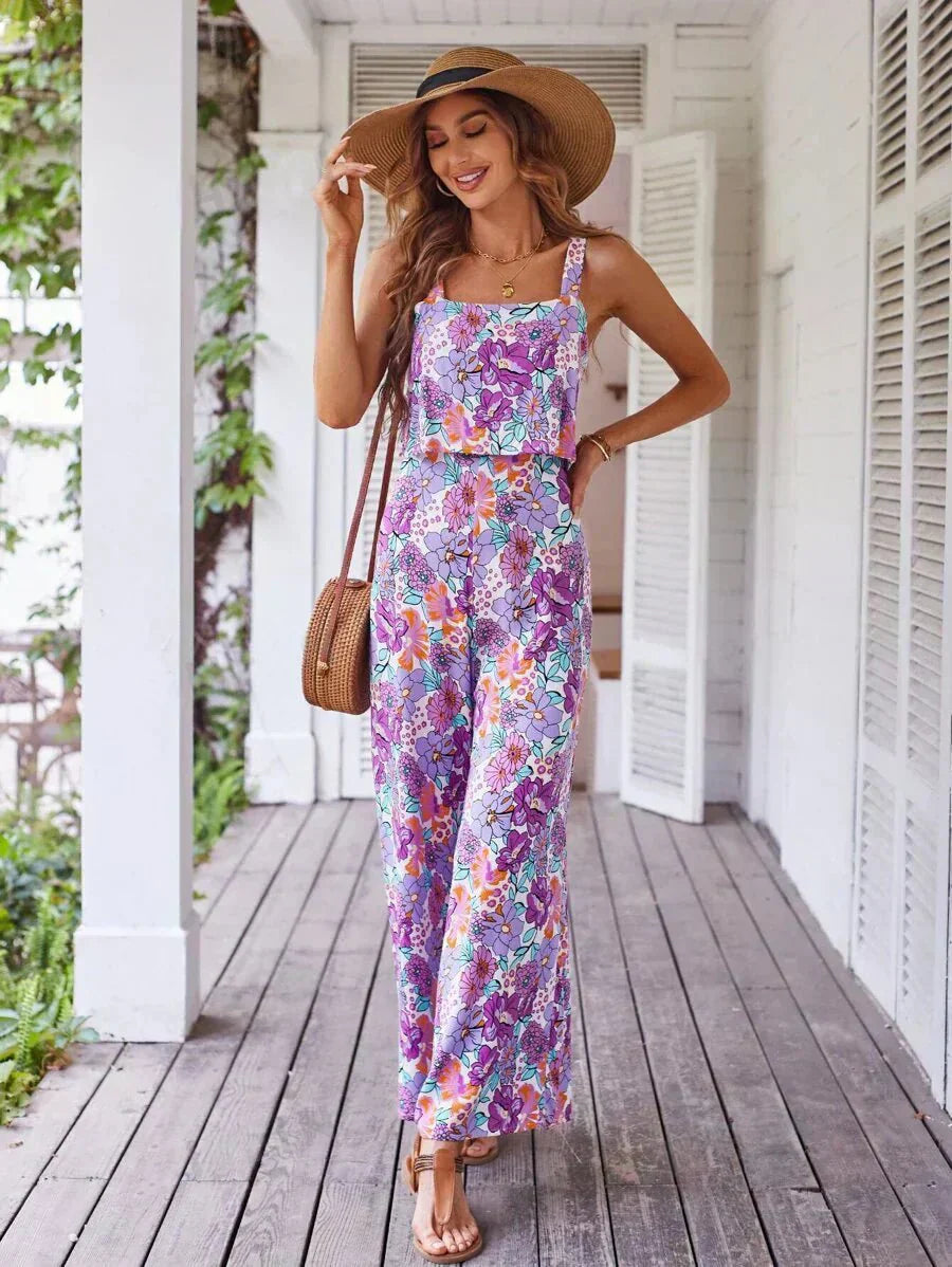 Women's Floral Crepe Jumpsuit