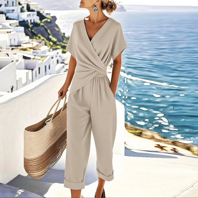 Women's Solid Cotton Two-Piece Set