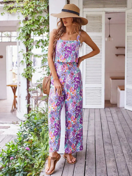 Women's Floral Crepe Jumpsuit