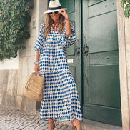 Women's Boho Maxi Cotton Dress