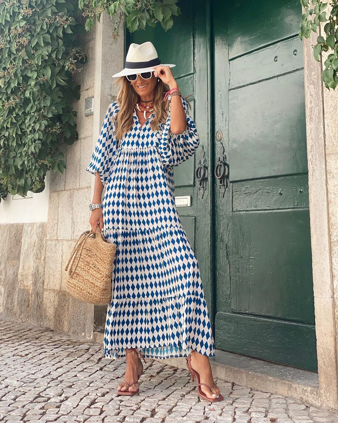 Women's Boho Maxi Cotton Dress